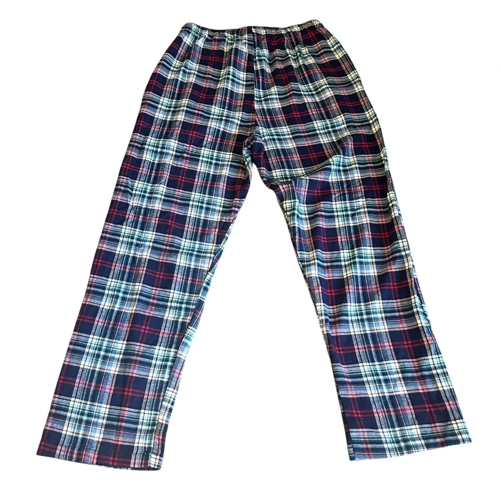 Polo Ralph Lauren Pants Men's‎ Medium Blue Red Plaid Flannel Pajama Sleepwear